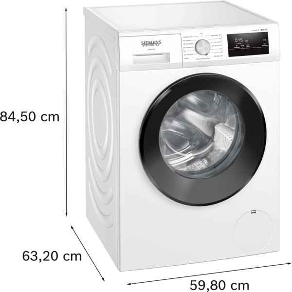 SIEMENS WM14N002 iQ300, Waschmaschine (8 kg, max. 1400 U/min., Frontlader) – Bild 7