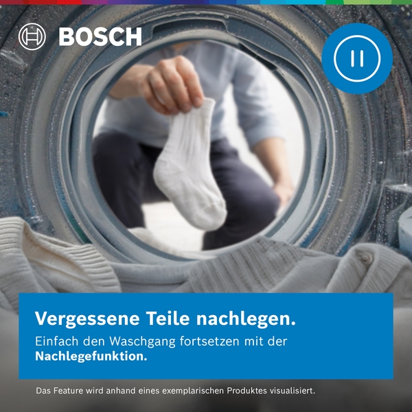 BOSCH WAN28127 Serie 4, Waschmaschine (8 kg, max. 1400 U/min., Frontlader) – Bild 6