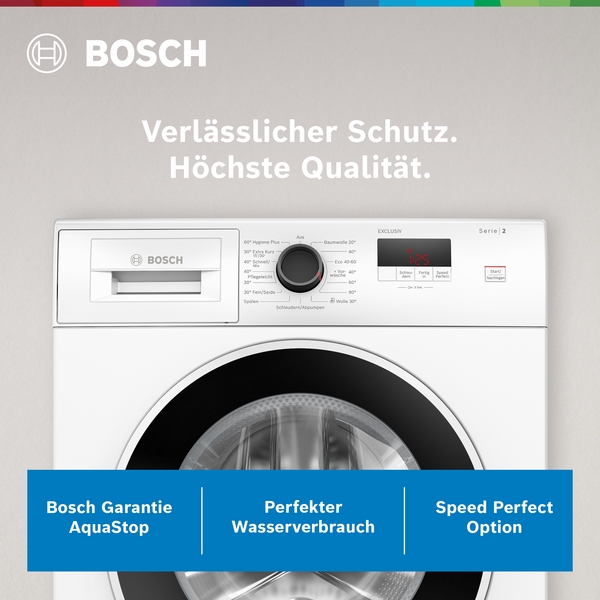 BOSCH WGE02490 Serie 2, Waschmaschine (7 kg, max. 1400 U/min., Frontlader) – Bild 2