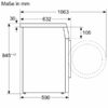 CONSTRUCTA CWF14T01U Waschmaschine UNTERBAUFÄHIG (9 KG, MAX. 1400 U/MIN., Frontlader) - Thumbnail Image 11